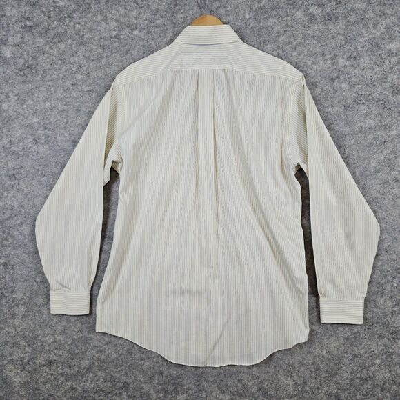 Brooks Brothers 346 Men's Size 15 1/2-4/5 Yellow & Blue Stripes Dress Shirt 15.5 - Picture 12 of 16